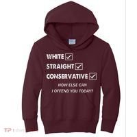 White Straight Conservative Kids Hoodie thumb 0