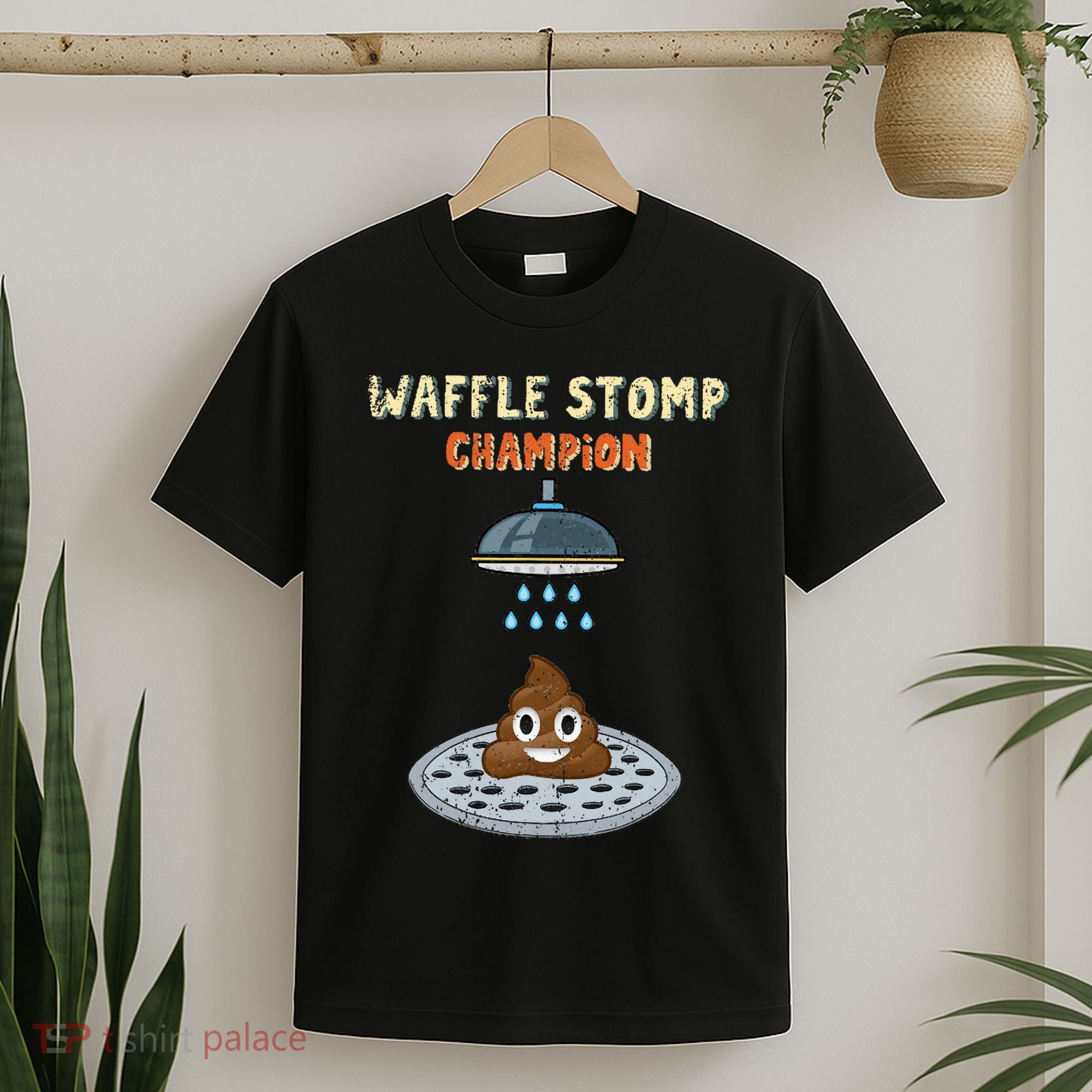 Waffle Stomp Champion Turd Poop In Shower With Pride T-Shirt