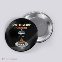Waffle Stomp Champion Turd Poop In Shower With Pride Button thumb 0