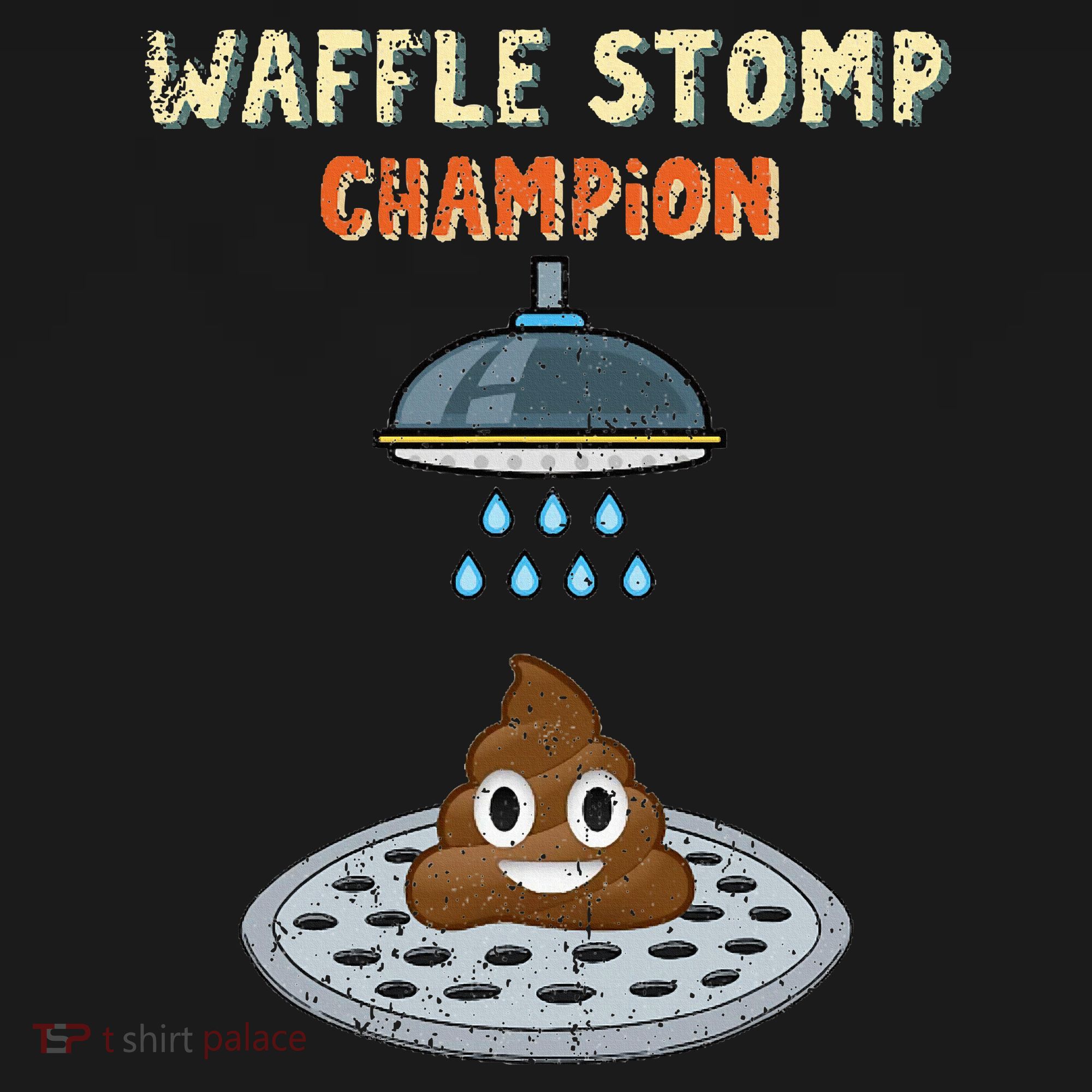 Waffle Stomp Champion Turd Poop In Shower With Pride Mousepad