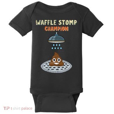 Waffle Stomp Champion Turd Poop In Shower With Pride Baby Bodysuit