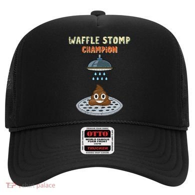 Waffle Stomp Champion Turd Poop In Shower With Pride Hat