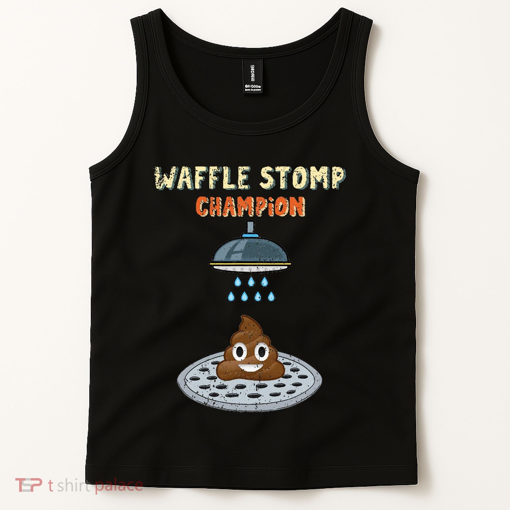Waffle Stomp Champion Turd Poop In Shower With Pride Tank Top