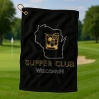 Wisconsin Supper Club And Old Fashioned Golf Towel thumb 1