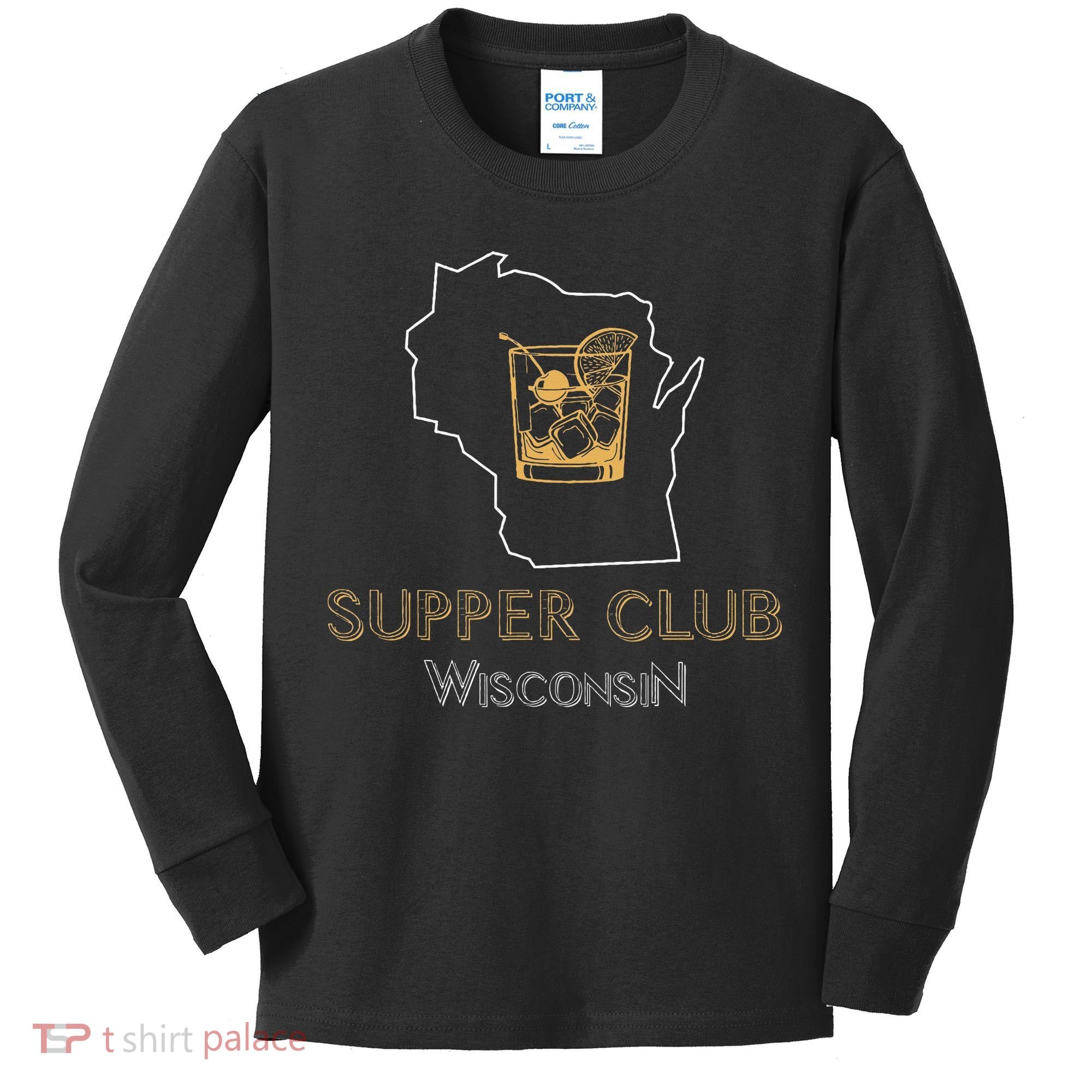 Wisconsin Supper Club And Old Fashioned Kids Long Sleeve Shirt