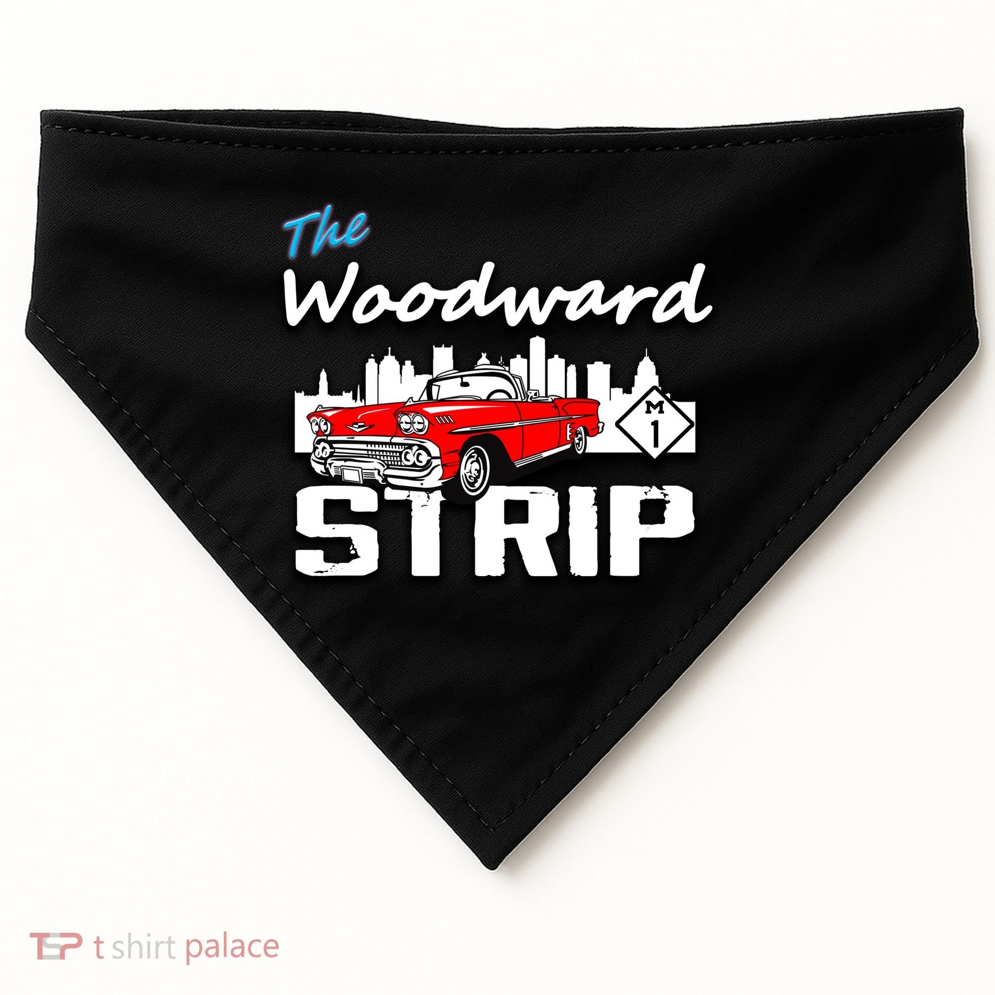 Woodward Strip Classic Car USA-Made Doggie Bandana