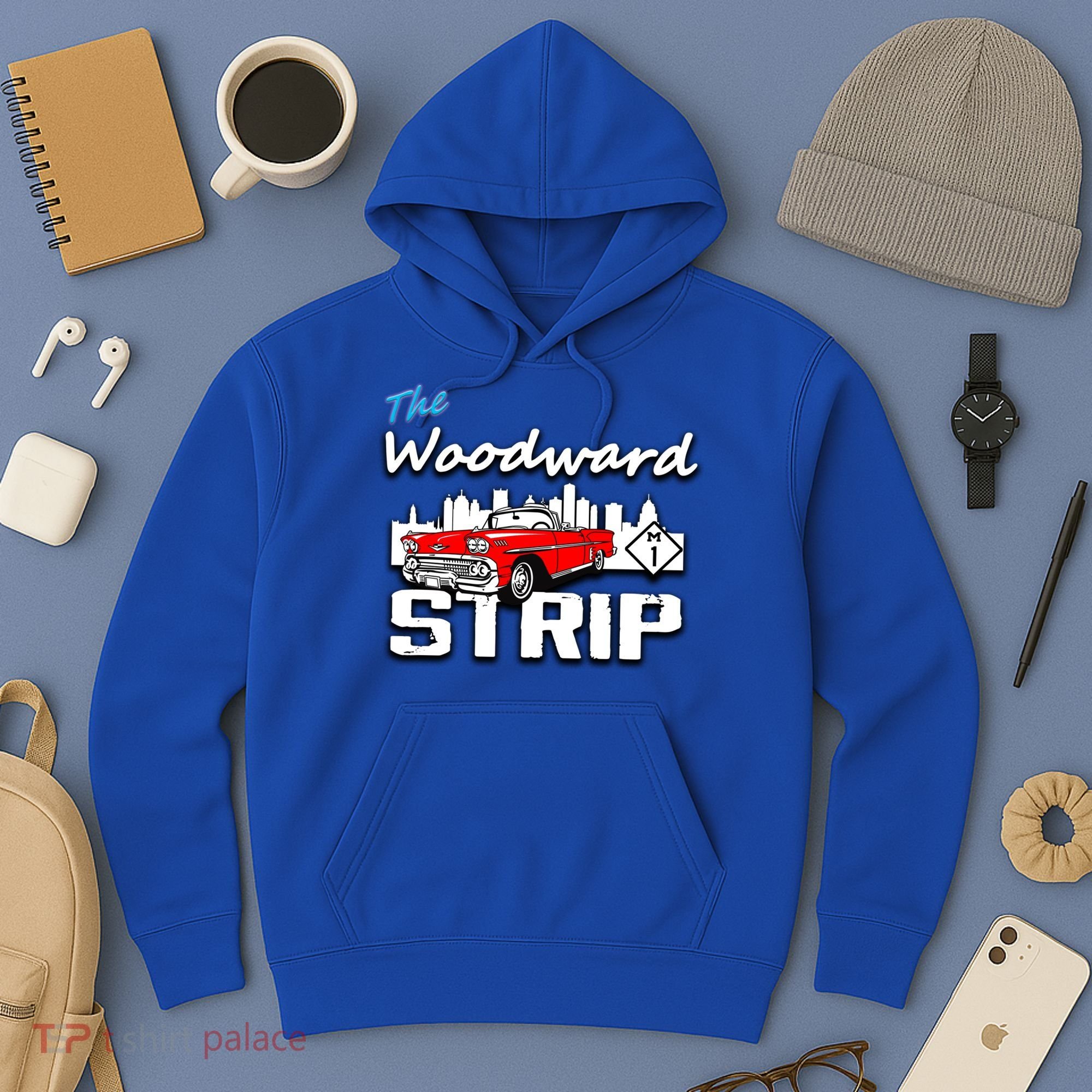 Woodward Strip Classic Car Hoodie