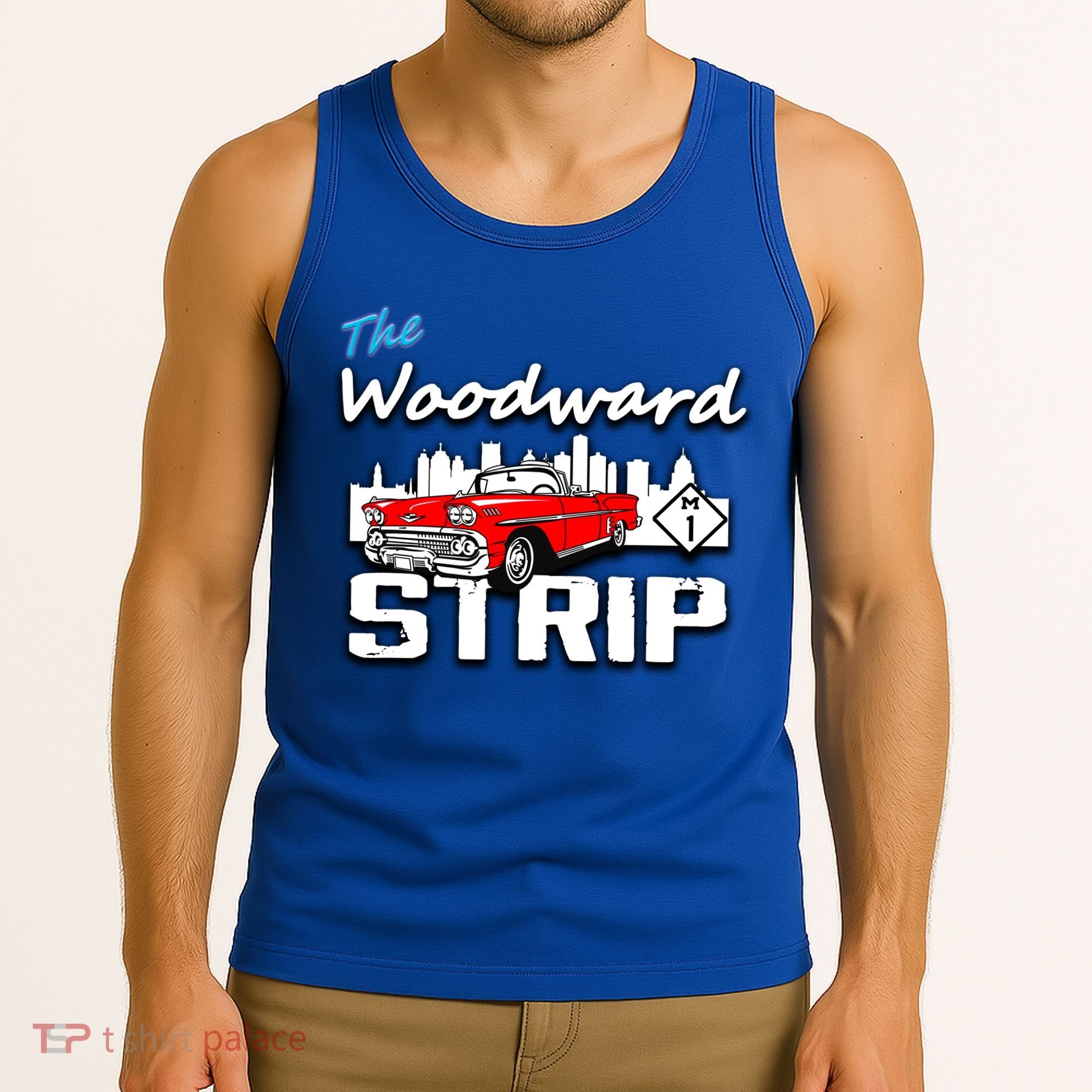 Woodward Strip Classic Car Tank Top