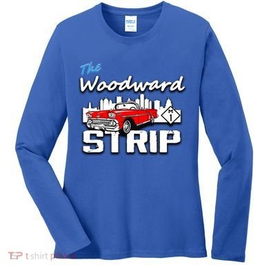 Woodward Strip Classic Car Women's Long Sleeve Shirt