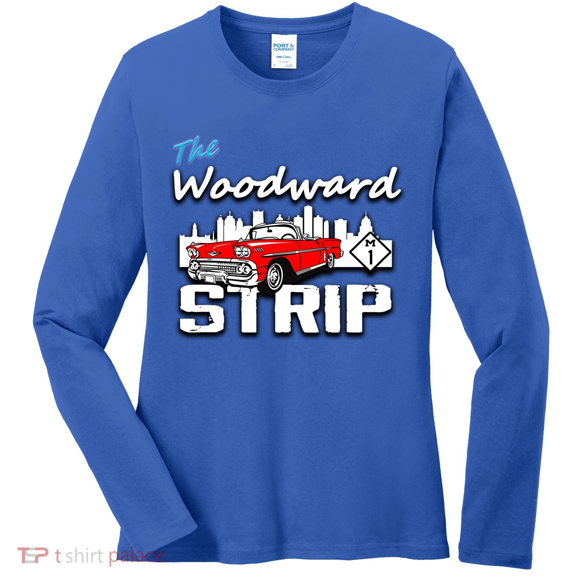 Woodward Strip Classic Car Women's Long Sleeve Shirt