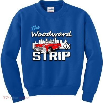 Woodward Strip Classic Car Kids Sweatshirt
