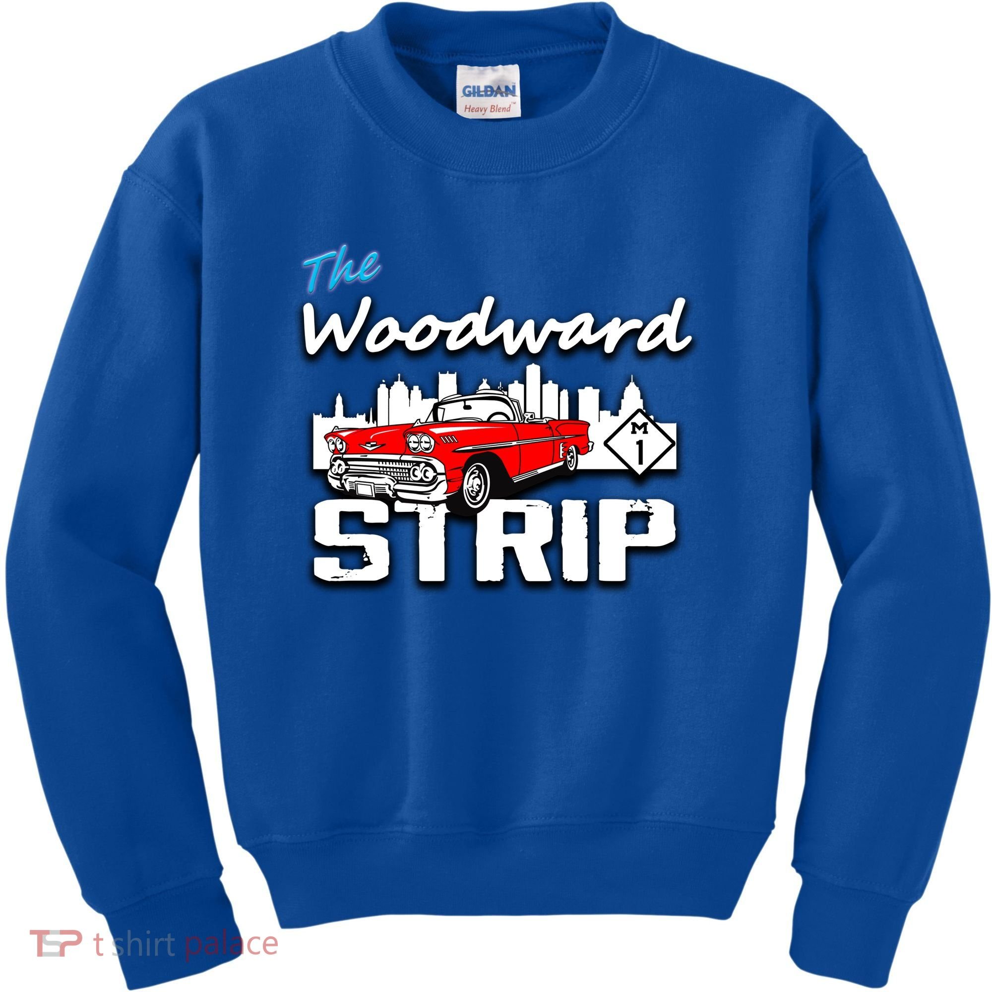 Woodward Strip Classic Car Kids Sweatshirt