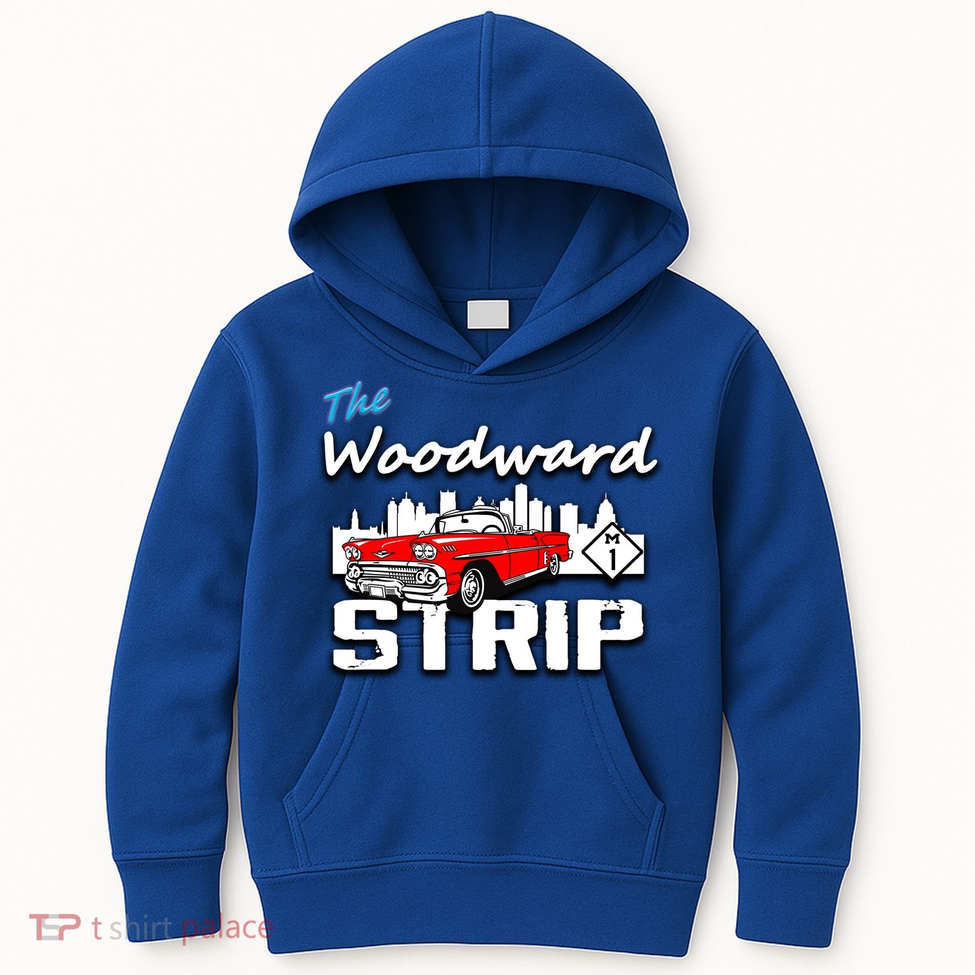 Woodward Strip Classic Car Kids Hoodie