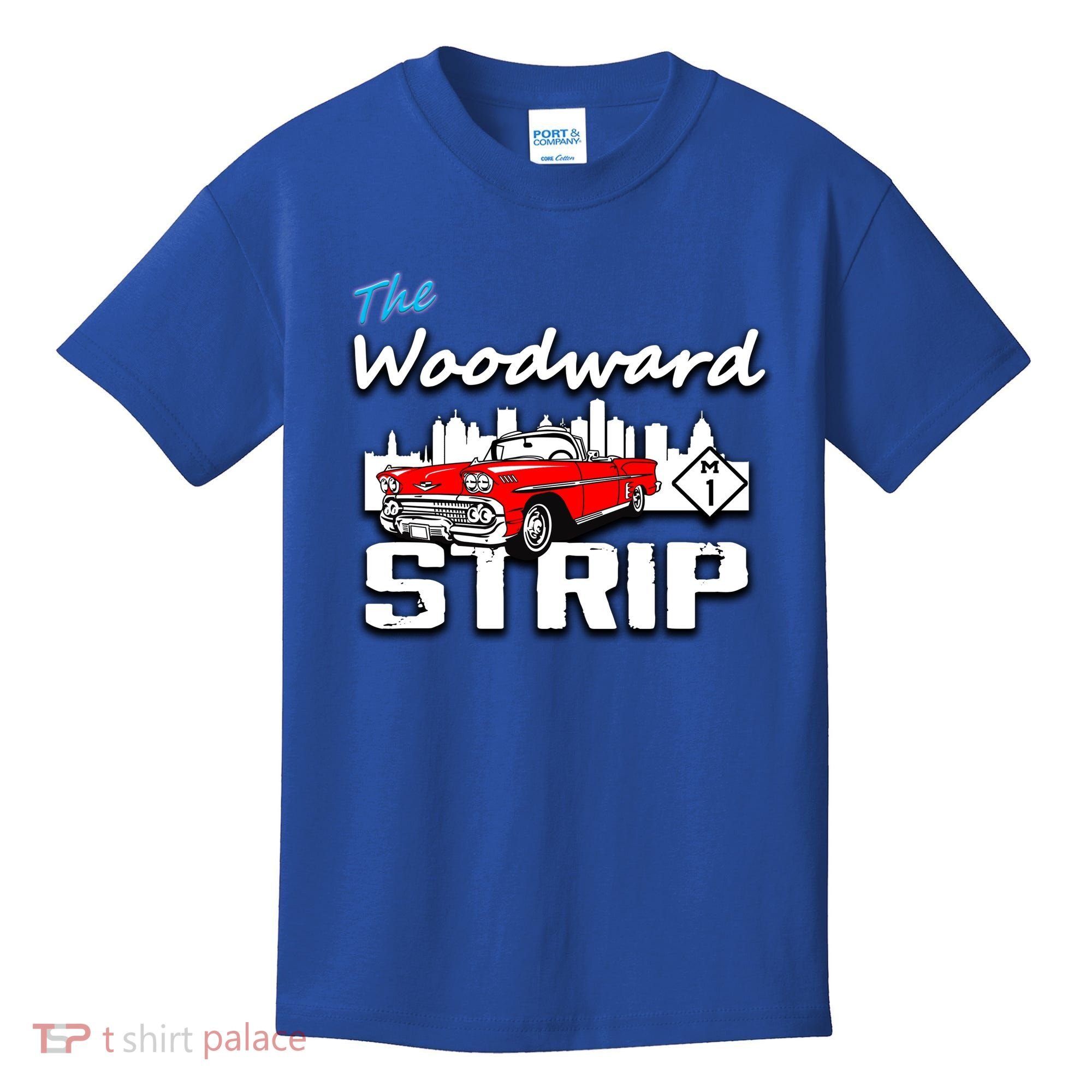 Woodward Strip Classic Car Kids T-Shirt