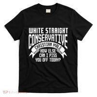 White Straight Conservative Christian Male T-Shirt thumb 0