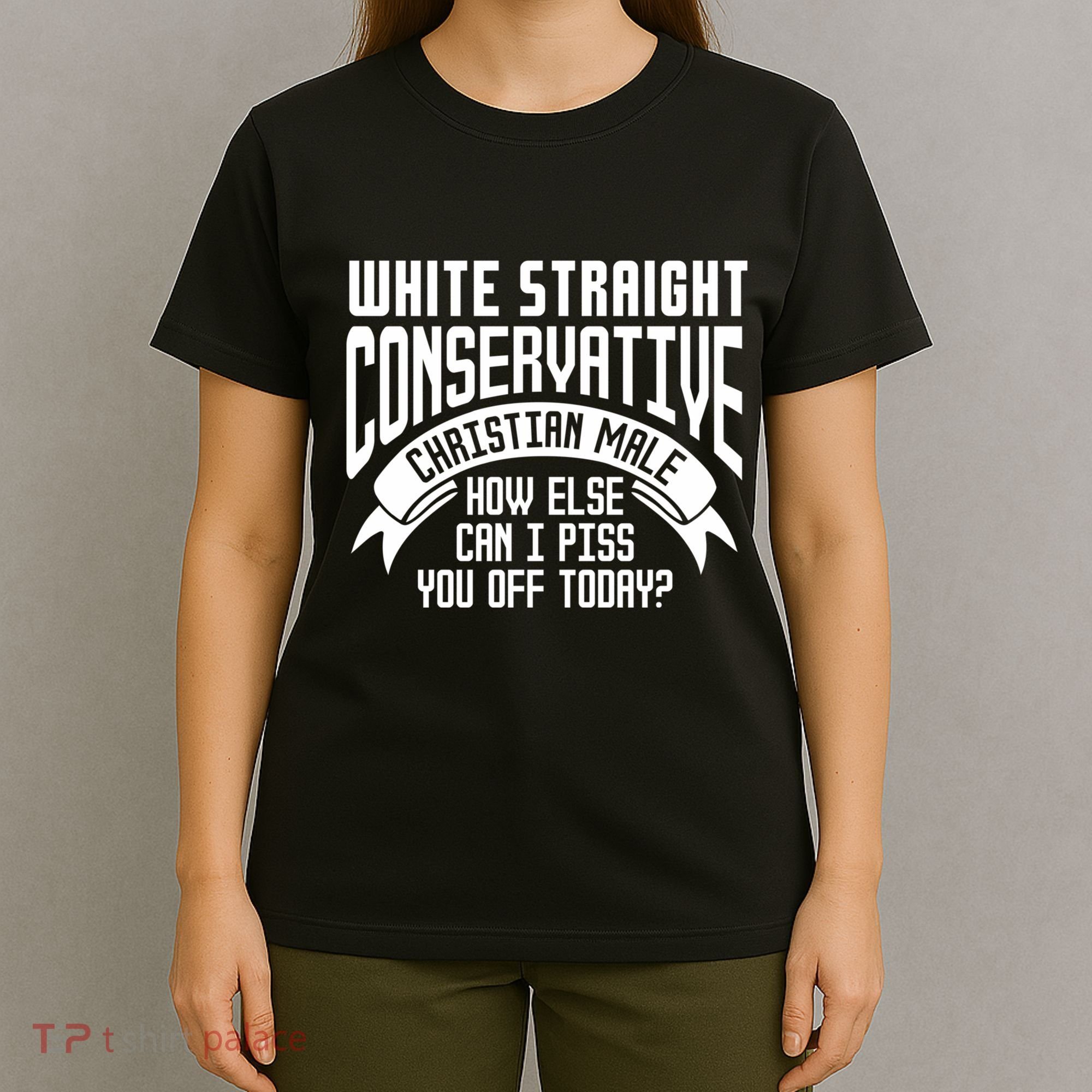 White Straight Conservative Christian Male T-Shirt