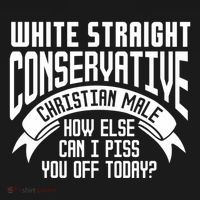White Straight Conservative Christian Male Ornament thumb 1