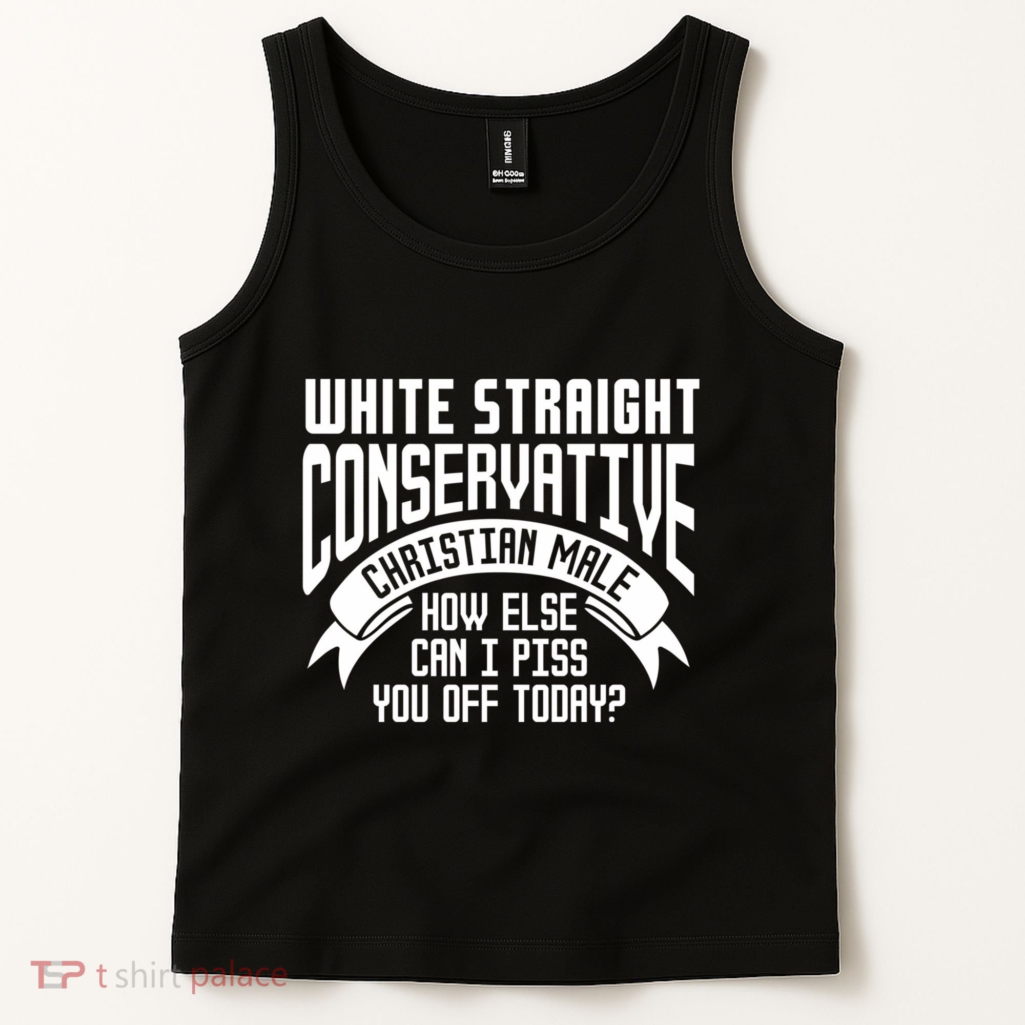 White Straight Conservative Christian Male Tank Top