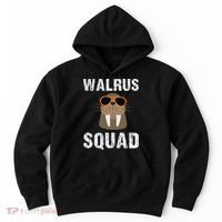 Walrus Squad Cute Funny Sea Animal Lover Gift Hoodie thumb 0