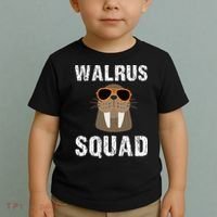 Walrus Squad Cute Funny Sea Animal Lover Gift Toddler T-Shirt thumb 2
