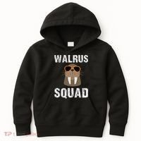Walrus Squad Cute Funny Sea Animal Lover Gift Kids Hoodie thumb 0