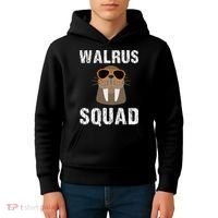 Walrus Squad Cute Funny Sea Animal Lover Gift Kids Hoodie thumb 4