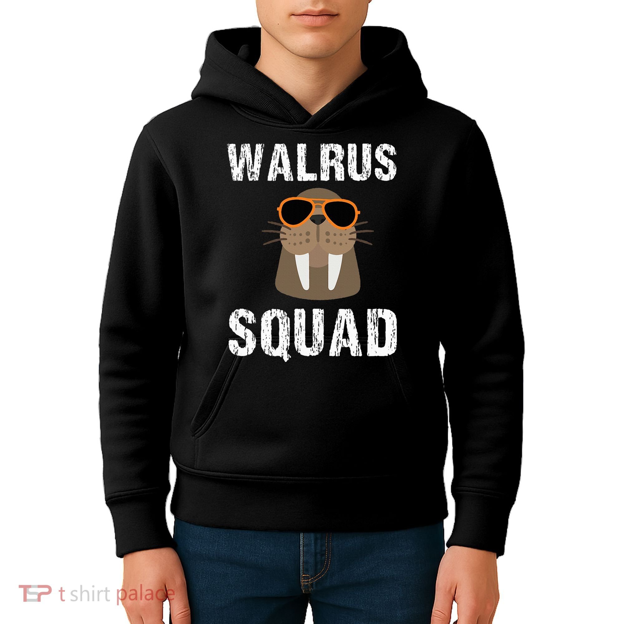 Walrus Squad Cute Funny Sea Animal Lover Gift Kids Hoodie