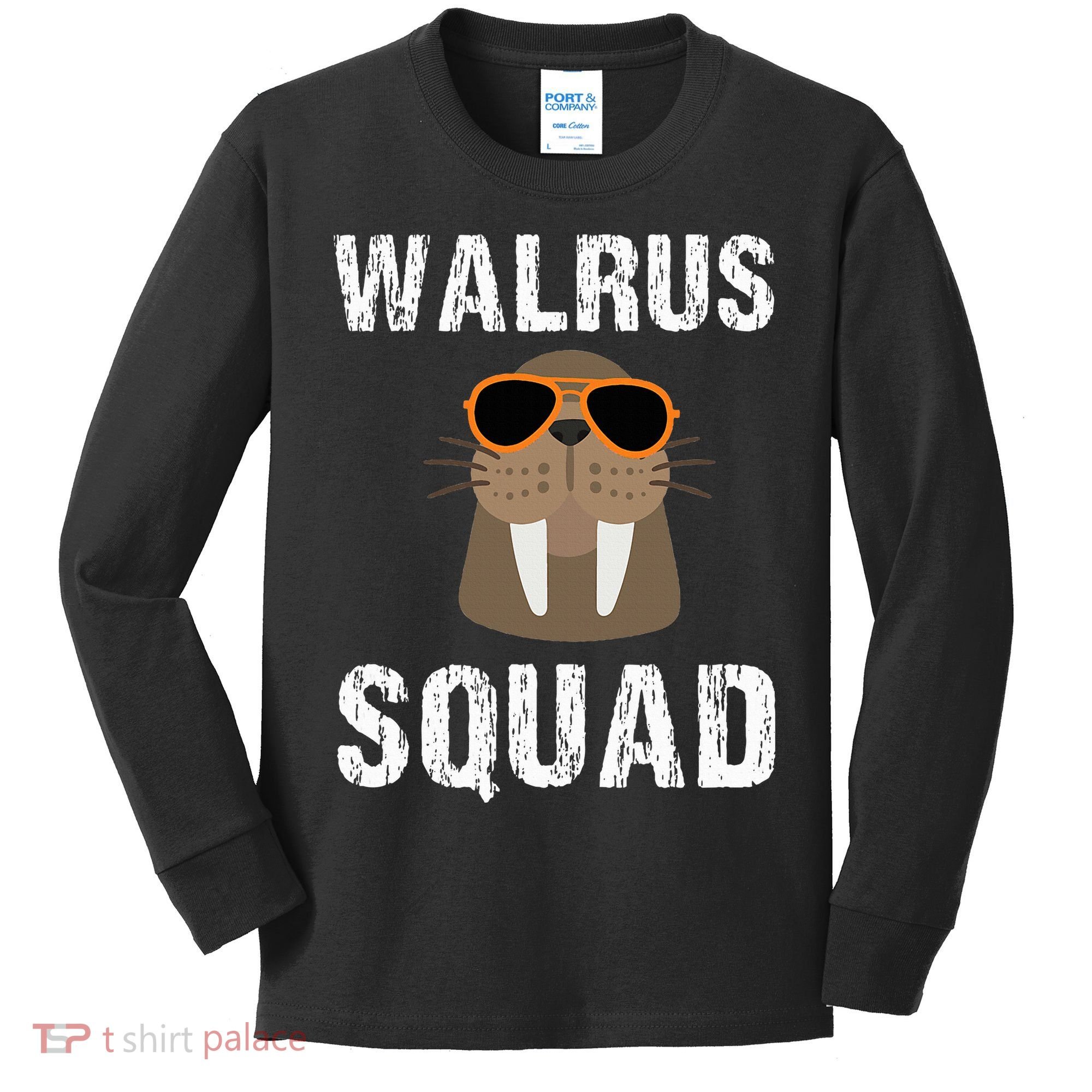 Walrus Squad Cute Funny Sea Animal Lover Gift Kids Long Sleeve Shirt