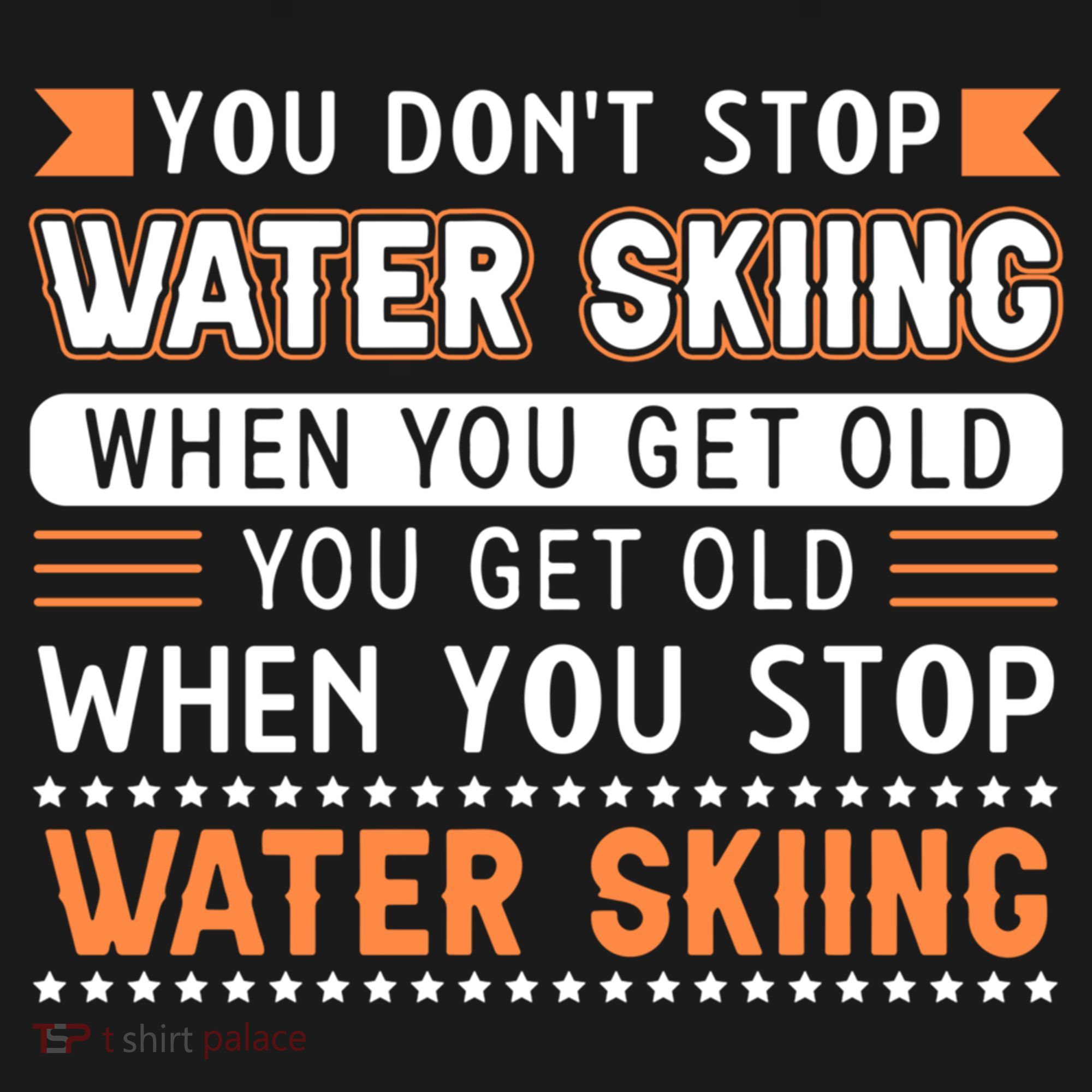 Water Skiing Cute Gift You Dont Stop Water Skiing Old Gift USA-Made Doggie Bandana