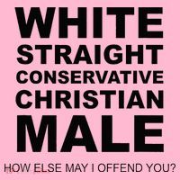 WHITE STRAIGHT CONSERVATIVE CHRISTIAN MALE Offensive Coaster thumb 2
