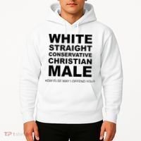 WHITE STRAIGHT CONSERVATIVE CHRISTIAN MALE Offensive Hoodie thumb 2