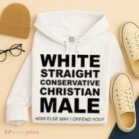 WHITE STRAIGHT CONSERVATIVE CHRISTIAN MALE Offensive Hoodie thumb 4