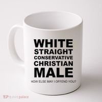 WHITE STRAIGHT CONSERVATIVE CHRISTIAN MALE Offensive Coffee Mug thumb 0