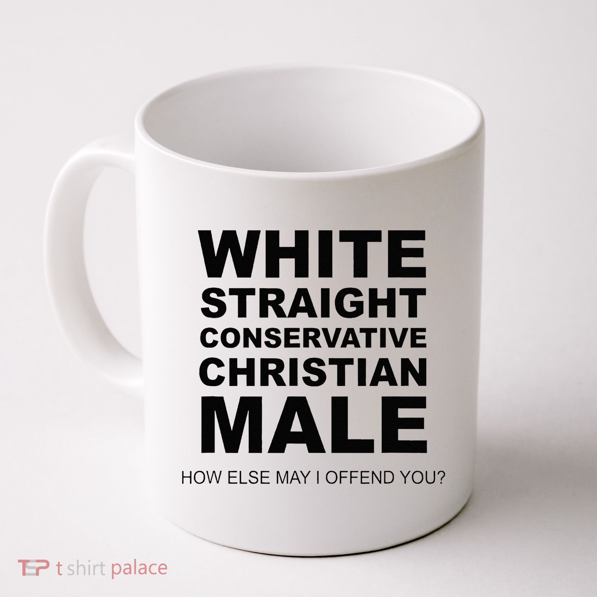 WHITE STRAIGHT CONSERVATIVE CHRISTIAN MALE Offensive Coffee Mug