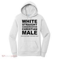 WHITE STRAIGHT CONSERVATIVE CHRISTIAN MALE Offensive Women's Hoodie thumb 0