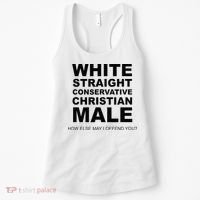 WHITE STRAIGHT CONSERVATIVE CHRISTIAN MALE Offensive Women's Tank Top thumb 0