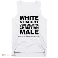 WHITE STRAIGHT CONSERVATIVE CHRISTIAN MALE Offensive Tank Top thumb 0