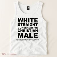 WHITE STRAIGHT CONSERVATIVE CHRISTIAN MALE Offensive Tank Top thumb 2