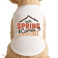 With Spring Comes Adventure Doggie Tank thumb 0