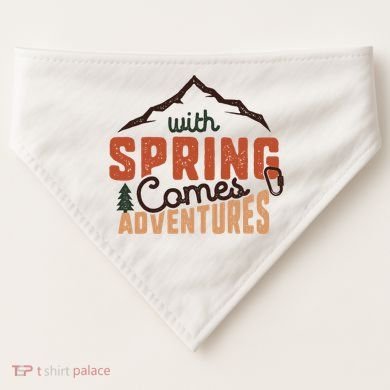 With Spring Comes Adventure USA-Made Doggie Bandana