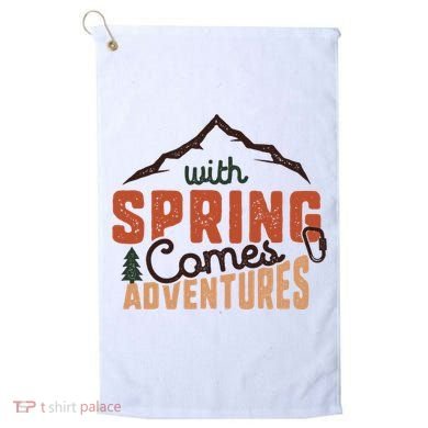 With Spring Comes Adventure Golf Towel