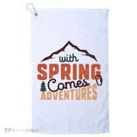 With Spring Comes Adventure Golf Towel thumb 0