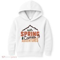 With Spring Comes Adventure Kids Hoodie thumb 0
