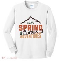With Spring Comes Adventure Kids Long Sleeve Shirt thumb 0