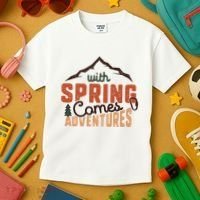 With Spring Comes Adventure Kids T-Shirt thumb 3