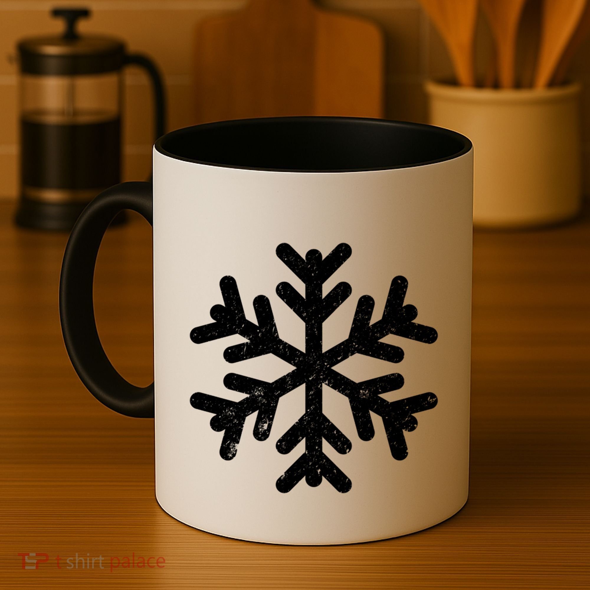 White Snowflake Cool Winter Sports Xmas Gift Meaningful Gift Coffee Mug