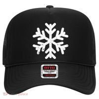 White Snowflake Cool Winter Sports Xmas Gift Meaningful Gift Hat thumb 0