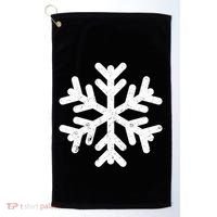 White Snowflake Cool Winter Sports Xmas Gift Meaningful Gift Golf Towel thumb 0