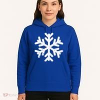 White Snowflake Cool Winter Sports Xmas Gift Meaningful Gift Hoodie thumb 5