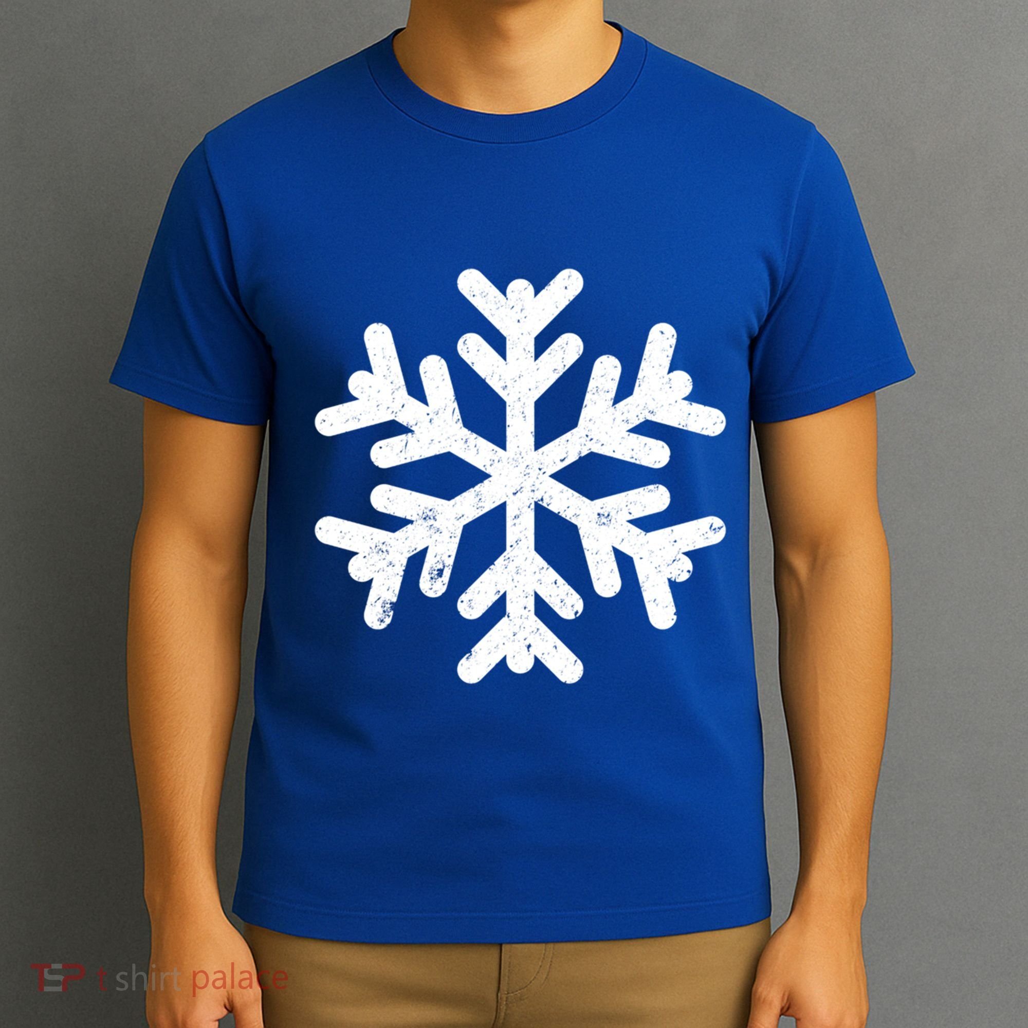 White Snowflake Cool Winter Sports Xmas Gift Meaningful Gift T-Shirt
